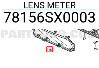Honda 78156SX0003 LENS METER