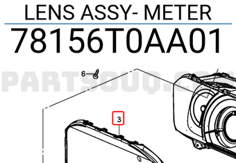 Honda 78156T0AA01 LENS ASSY- METER