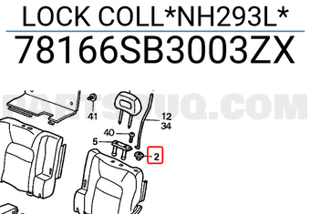 Honda 78166SB3003ZX LOCK COLL*NH293L*