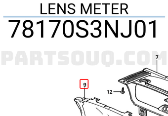 Honda 78170S3NJ01 LENS METER