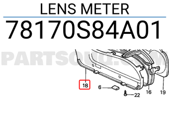 Honda 78170S84A01 LENS METER