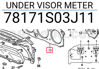 Honda 78171S03J11 UNDER VISOR METER