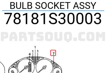 Honda 78181S30003 BULB SOCKET ASSY