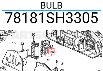 Honda 78181SH3305 BULB