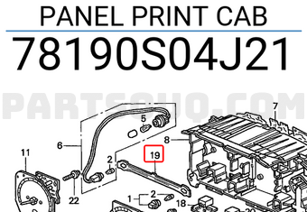 Honda 78190S04J21 PANEL PRINT CAB