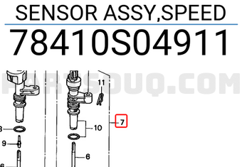 Honda 78410S04911 SENSOR ASSY,SPEED