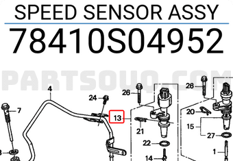 Honda 78410S04952 SPEED SENSOR ASSY