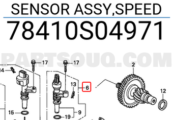 Honda 78410S04971 SENSOR ASSY,SPEED