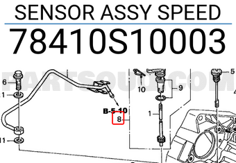 Honda 78410S10003 SENSOR ASSY SPEED