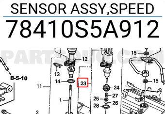 Honda 78410S5A912 SENSOR ASSY,SPEED