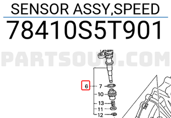 Honda 78410S5T901 SENSOR ASSY,SPEED