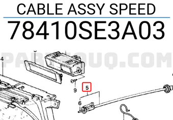 Honda 78410SE3A03 CABLE ASSY SPEED