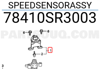 Honda 78410SR3003 SPEEDSENSORASSY
