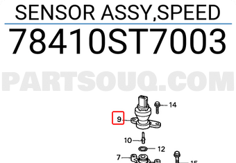 Honda 78410ST7003 SENSOR ASSY,SPEED