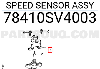 Honda 78410SV4003 SPEED SENSOR ASSY