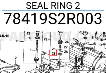 Honda 78419S2R003 SEAL RING 2