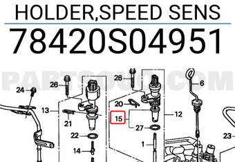 Honda 78420S04951 HOLDER,SPEED SENS