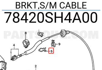 Honda 78420SH4A00 BRKT,S/M CABLE