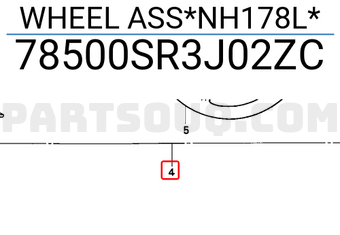 Honda 78500SR3J02ZC WHEEL ASS*NH178L*