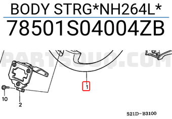 Honda 78501S04004ZB BODY STRG*NH264L*