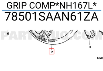 Honda 78501SAAN61ZA GRIP COMP*NH167L*