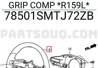 Honda 78501SMTJ72ZB GRIP COMP *R159L*