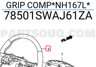 Honda 78501SWAJ61ZA GRIP COMP*NH167L*
