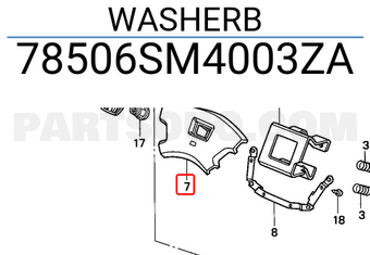 Honda 78506SM4003ZA WASHERB