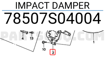 Honda 78507S04004 IMPACT DAMPER