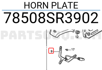 Honda 78508SR3902 HORN PLATE