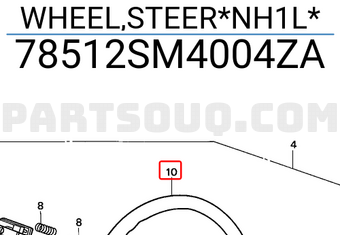 Honda 78512SM4004ZA WHEEL,STEER*NH1L*