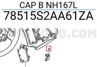 Honda 78515S2AA61ZA CAP B NH167L