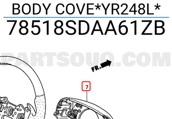 Honda 78518SDAA61ZB BODY COVE*YR248L*