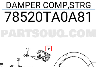 Honda 78520TA0A81 DAMPER COMP,STRG