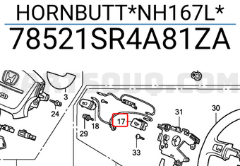 Honda 78521SR4A81ZA HORNBUTT*NH167L*