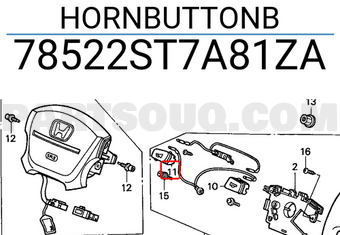 Honda 78522ST7A81ZA HORNBUTTONB