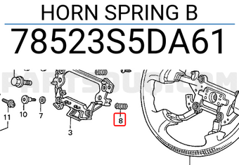 Honda 78523S5DA61 HORN SPRING B
