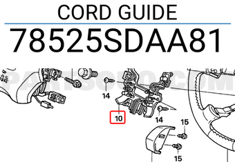 Honda 78525SDAA81 CORD GUIDE