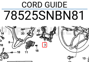 Honda 78525SNBN81 CORD GUIDE