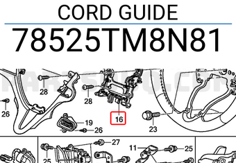 Honda 78525TM8N81 CORD GUIDE