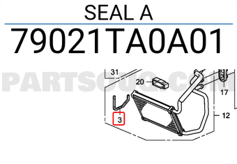 Honda 79021TA0A01 SEAL A