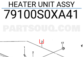 Honda 79100S0XA41 HEATER UNIT ASSY