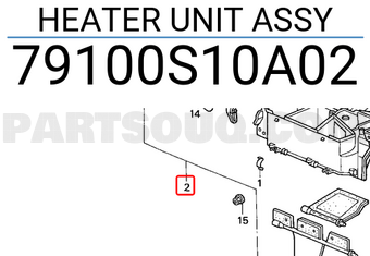 Honda 79100S10A02 HEATER UNIT ASSY