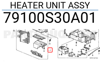 Honda 79100S30A01 HEATER UNIT ASSY