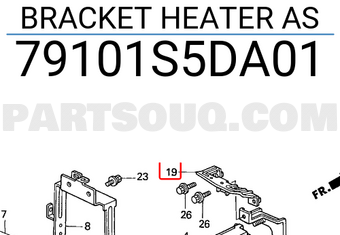 Honda 79101S5DA01 BRACKET HEATER AS