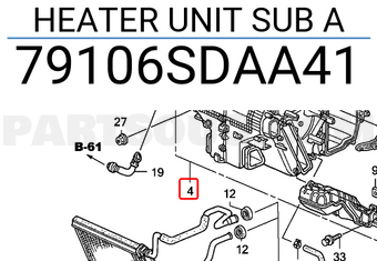 Honda 79106SDAA41 HEATER UNIT SUB A