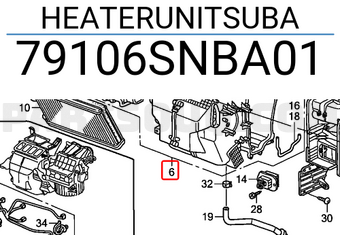 Honda 79106SNBA01 HEATERUNITSUBA