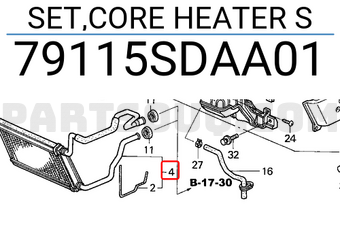 Honda 79115SDAA01 SET,CORE HEATER S