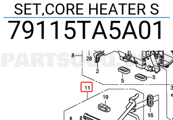 Honda 79115TA5A01 SET,CORE HEATER S