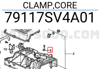 Honda 79117SV4A01 CLAMP,CORE